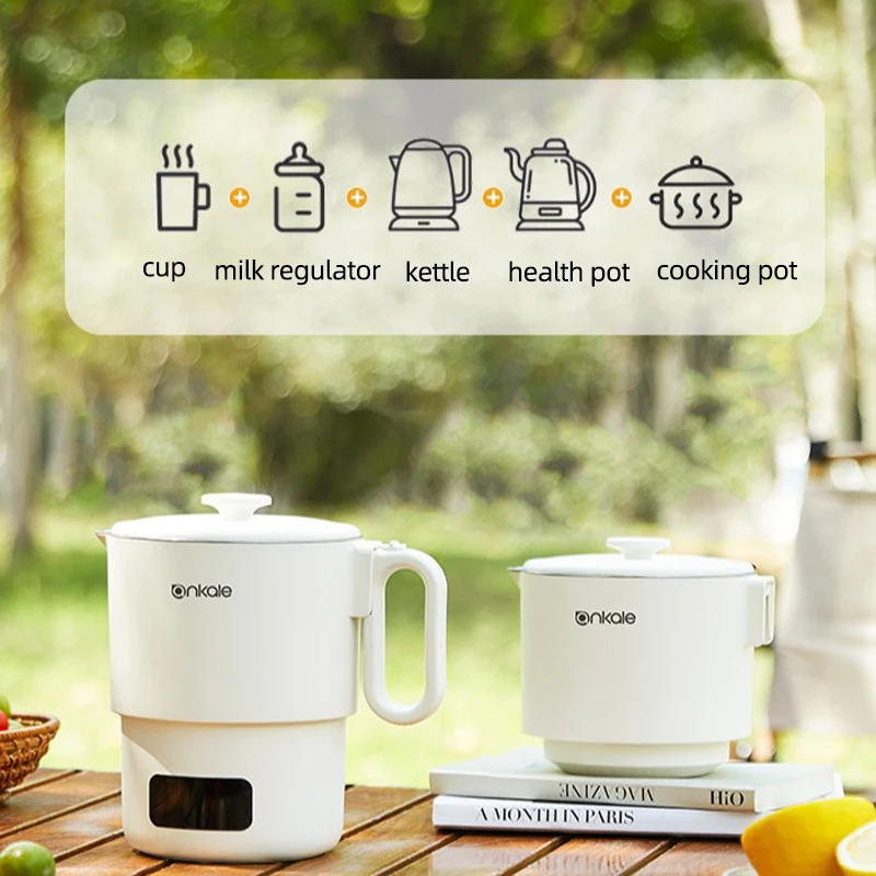 800ML Split-Type Foldable Electric Kettle Portable Travel Heating Cup with Adjustable Temperature 100V-240V Cooking Pot 1