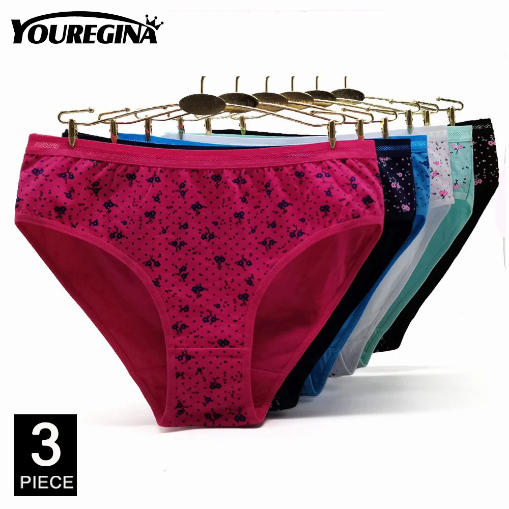 Sexy Women's Panties Plus Size Female Underwear Cotton Midrise