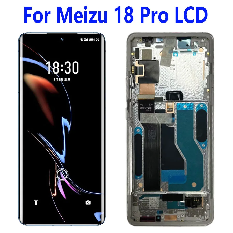 

6.7"OLED For Meizu 18 Pro LCD Dispay Touch Screen Digitizer Assembly Replacement 6.2"For Meizu18 LCD With fingerprint