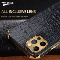 Zroteve dla iPhone 12 11 13 Pro Max Mini okładka krokodyl wzór Coque dla Apple iPhone X XR XS Max 8 7 6 S 6 S Plus SE 2020 sprawa 6