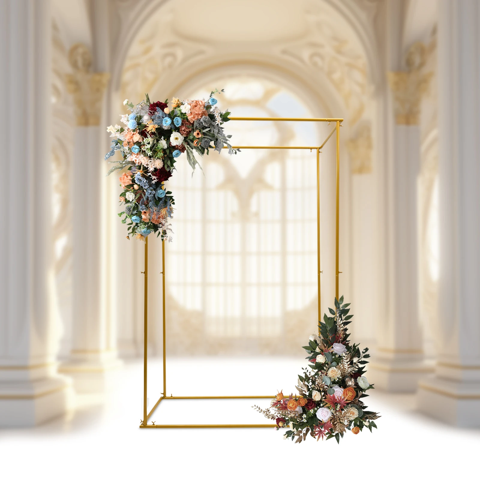 119*60*184cm Backdrop Arch Stand, Square for Ceremony Wedding Birthday Party Supply Event Display Photo Background Decorations