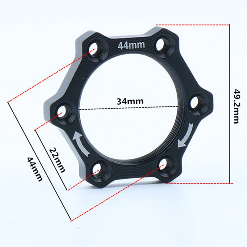 

44mm Bicycle Bike Rotary Screw Thread Hub Flange Adapter Brake Disc Rotor Base For Rotary Screw Thread Hub Aluminum Alloy