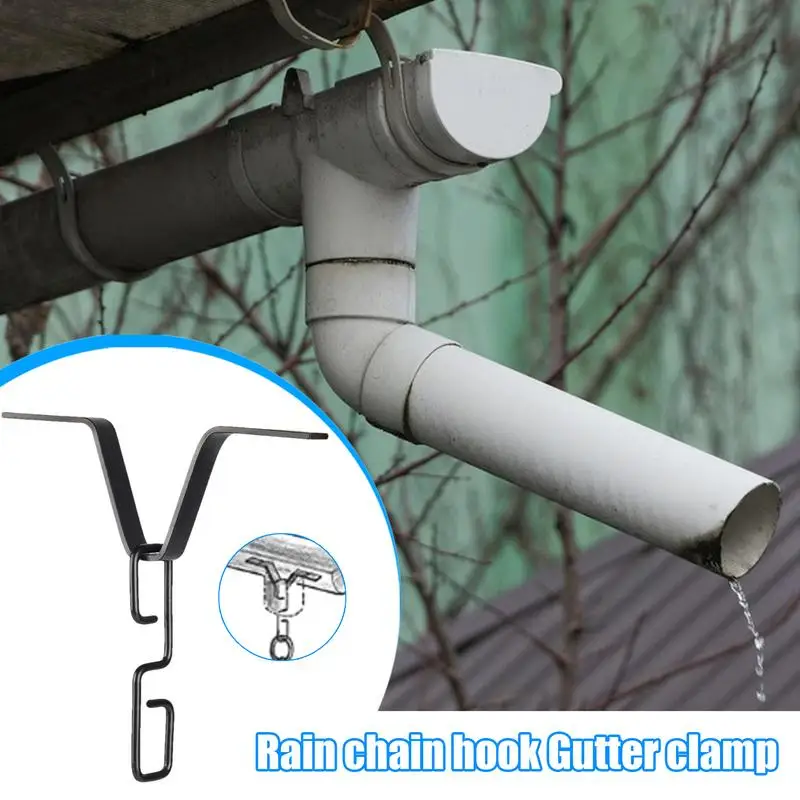 Rain Chain Hook Gutter Adapter Clothes Clothes Hangers Metal Drainage Decorative Cups Iron Drainer