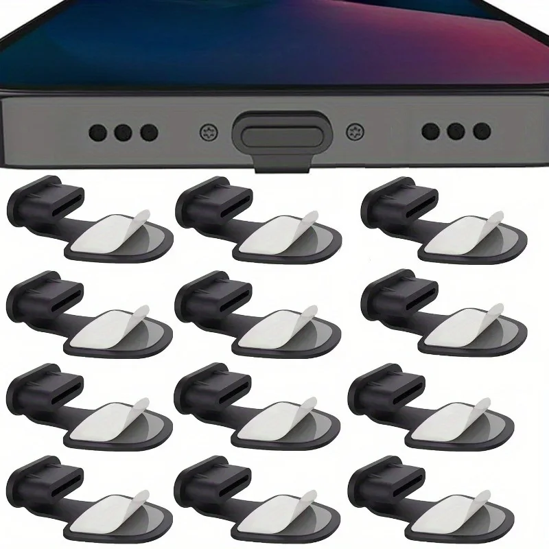 Universal Silicone Anti-Dust Charging Port Caps - 6-Pack Port Protectors