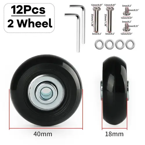 Silent Suitcase Wheels Rubber Trolley Luggage Casters High-Quality Durable Travel Bag Wheel Repair Accessories for Quiet Rolling - Image 11