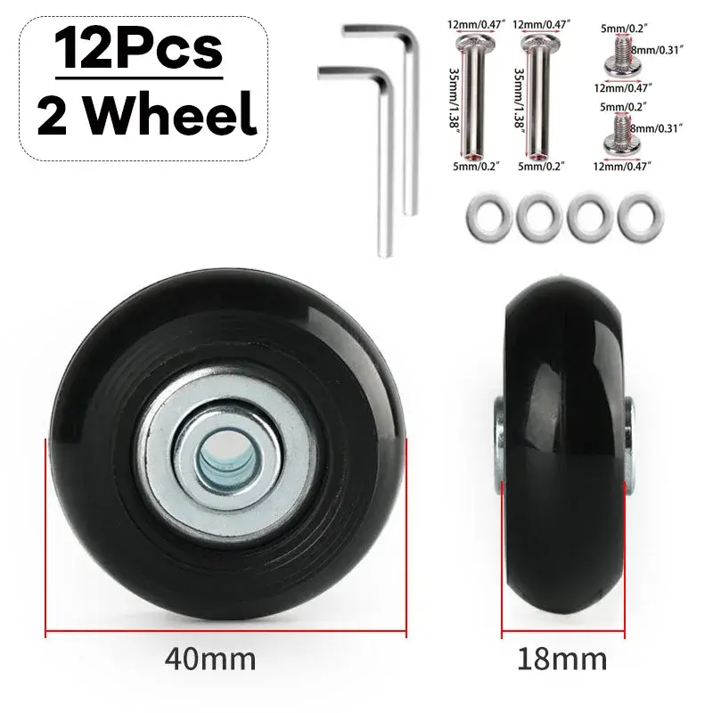 Silent Suitcase Wheels Rubber Trolley Luggage Casters High-Quality Durable Travel Bag Wheel Repair Accessories for Quiet Rolling - Image 11