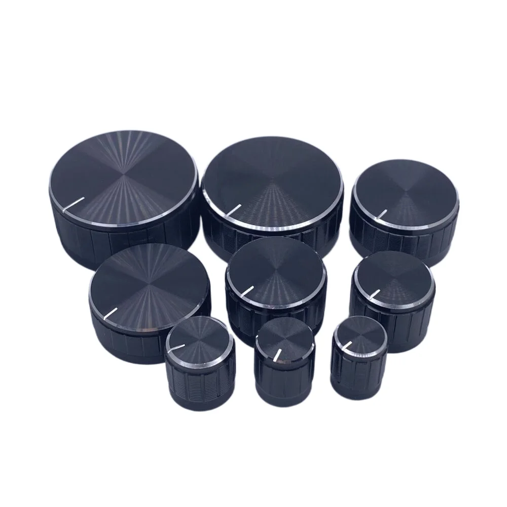 Aluminum Alloy Potentiometer Knob Cap Volume Control Knob Hat Rotation Switch for 6 mm Hole D Shaft potentiometer knob cap,aluminum knob