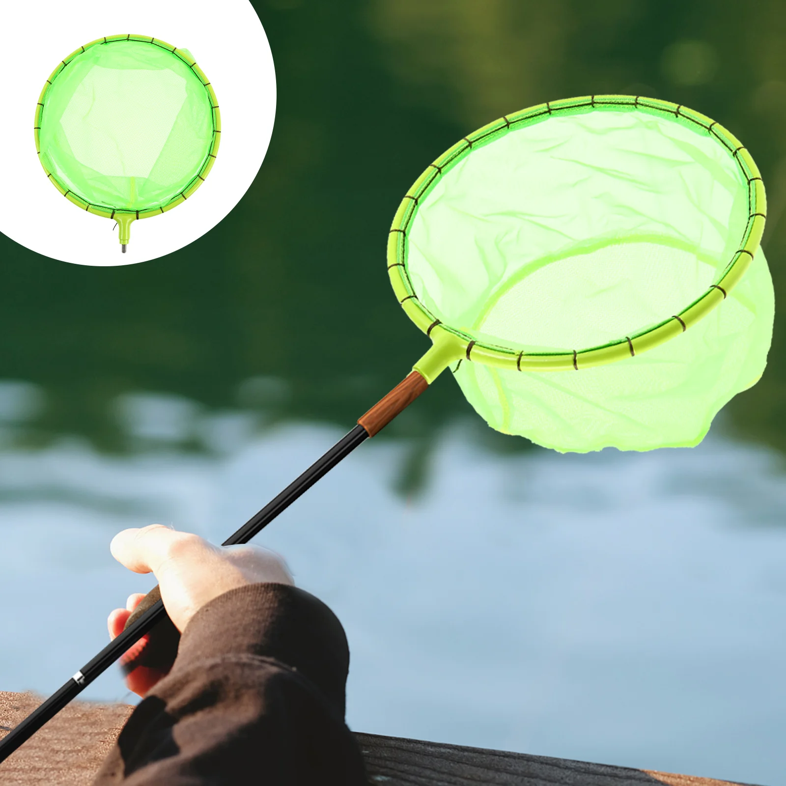 

1pc Fishing Net Head Removable Fishing Dip Net Fishing Net Bag Fishing Gear