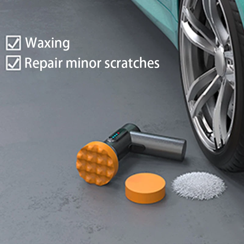 Car Polisher 1 Set Wireless Digital Waxing Machine Car Mounted Small Electric Tools