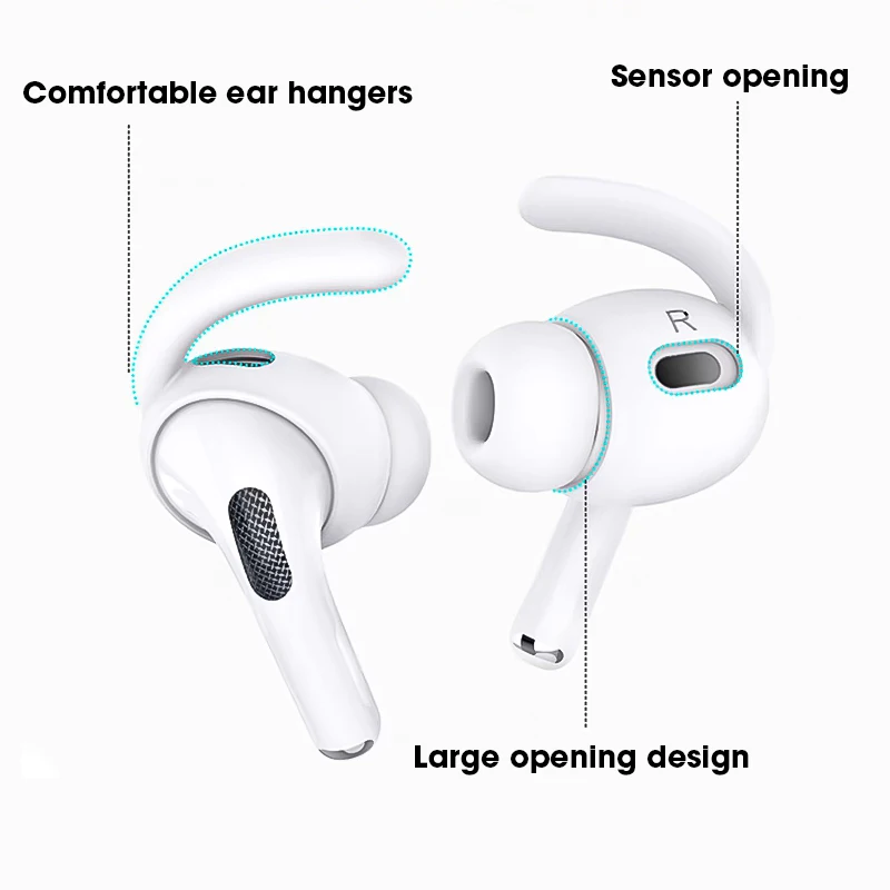 Silicone Anti Slip Ear Hooks For Apple Airpods Pro Anti Drop Earhook Holders Protector Cover Bluetooth Earphone Accessories