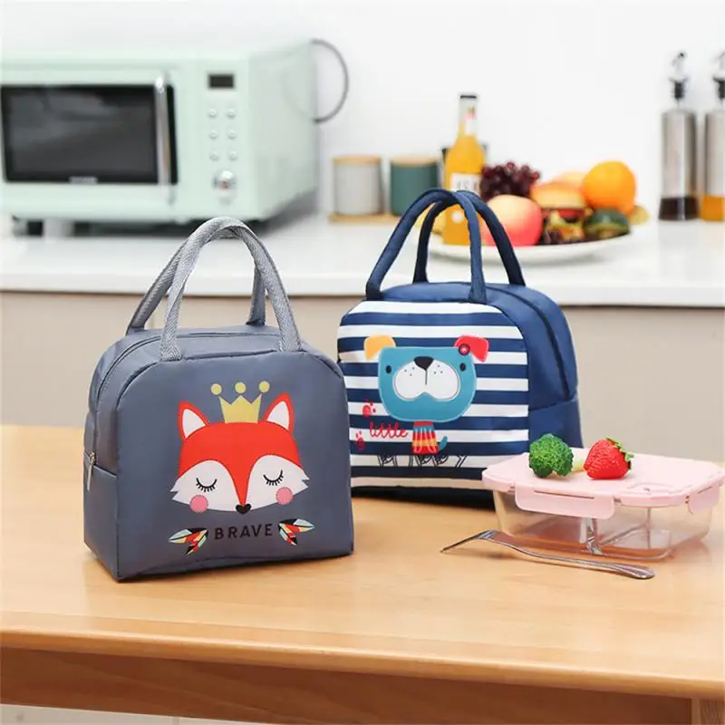 Kawaii Lunch Bag Cartoon Portable Thermal Bag Children Student Lunch Box Keep Food Warm Picnic Bags For Boys Girls