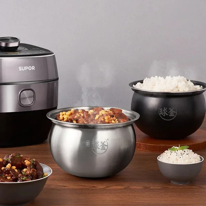 Supor Electric Pressure Cooker 5 Liters IH Electromagnetic Heating Instant Pot Timing Reservation 2 Inner Pots Rice Cooker