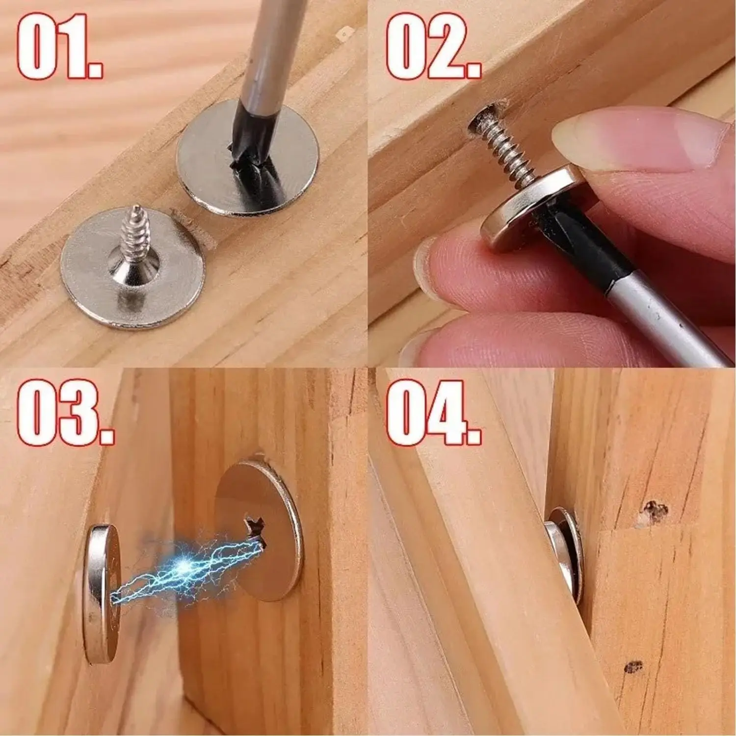 Enhanced Magnetic Cabinet and Wardrobe Door Catch Latches