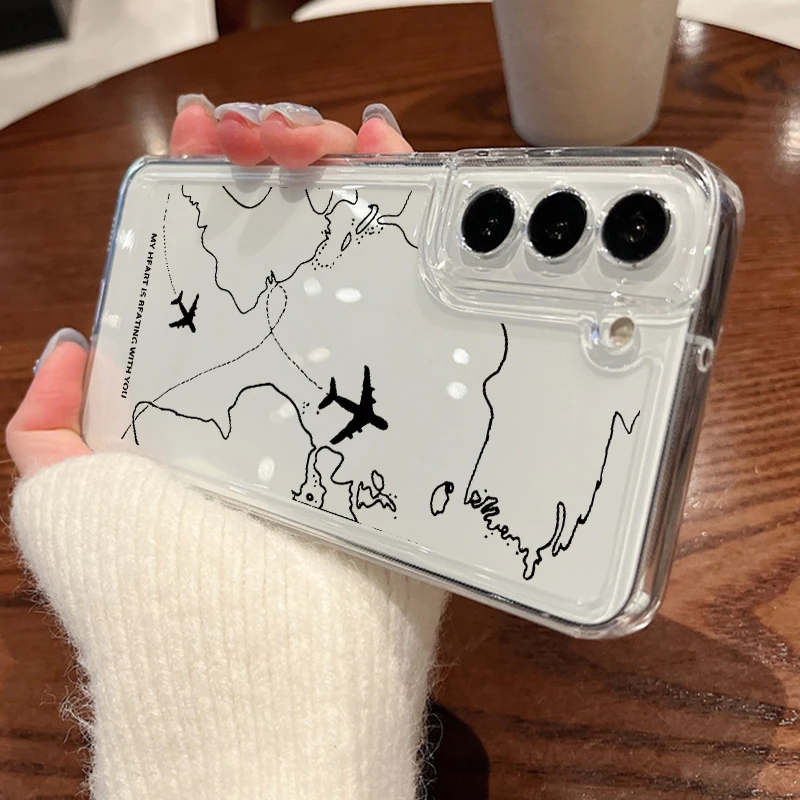 Cartoon Pattern Clear Protective Phone Case