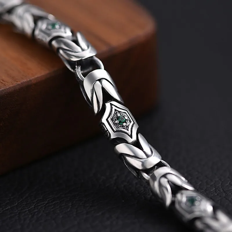 S925 Sterling Silver Bracelet, Peaceful pattern printing, Exquisite craftsmanship, Unique design, Personalized jewelry gifts 5