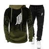 New Men's Tracksuit Two Pieces Sets Hoodies Men Casual Cotton Autumn Winter Warm Hooded Sweatshirts+Pants Fashion Male Suit 4