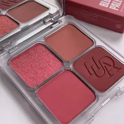 Radiant Pink Blush Palette with Airbrush Matte Finish and Soft Glow Liquid Blusher (Rose Berry)