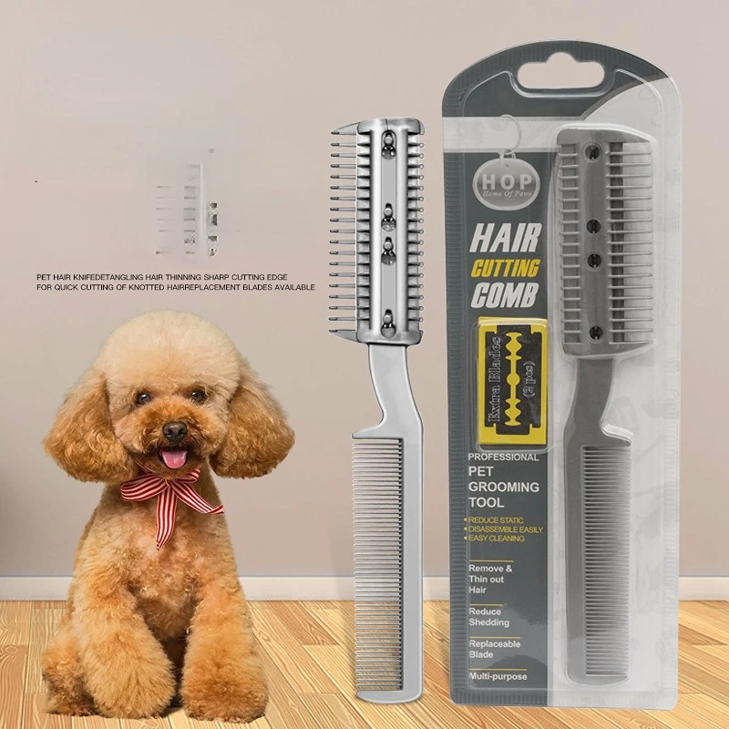 2 in 1 Professional Pet Grooming Razor Comb Plastic Trimmer for Dogs