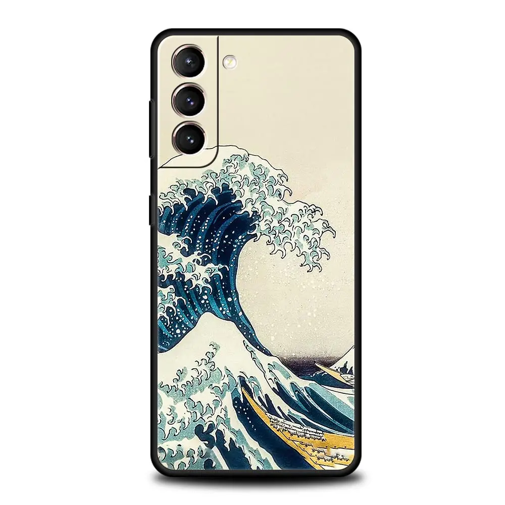 Stylish Great Blue Wave Design Soft TPU Phone Case