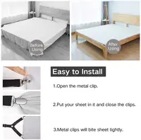 4Pcs/Set Elastic Bed Sheet Grippers Belt Fastener Bed Sheet Clips Mattress Cover Blankets Quilt Holder Textiles Organize Gadgets 5