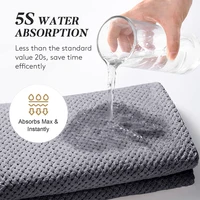 Microfiber Hair Towel Extra Large Wrap Quick Dry Hair Towel Wrap With Elastic Band , Ultra Absorbent Soft Hair Towel Wrap Turban 4