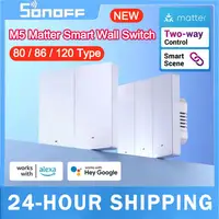 SONOFF M5 Matter 80 86 120 Smart Wall Switch Smart Home Two-way EWeLink Remote Control Switchman For Alexa Google Home Alice 1