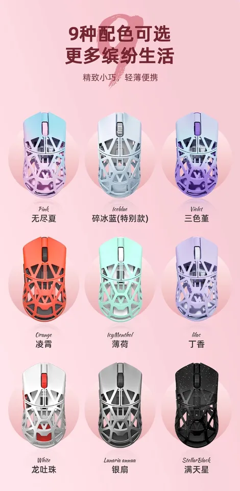 WLmouse BEAST X MINI Wireless Mouse PAW3395 Sensor Nordic 52840 
