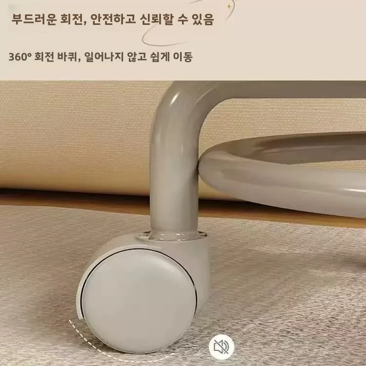 유니버설 휠이 있는 철제 소형 스툴, 소파 글라이더 의자, 야외 캠핑 여행용품, 모던 미니멀리스트 등받이 없는 벤치