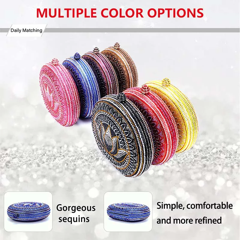 Clutch Bag Luxury High-end Women's 2023 Luxury Shiny Wedding Party Crystal Birthday Christmas Valentine's Day Gift Free