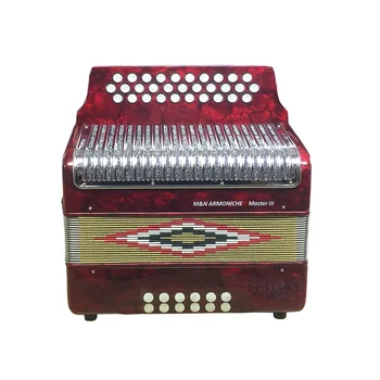 SEASOUND Professional Diatonic Accordion Instrument JB3112C 31 Buttons With 12 Bass Red Button Acordeon