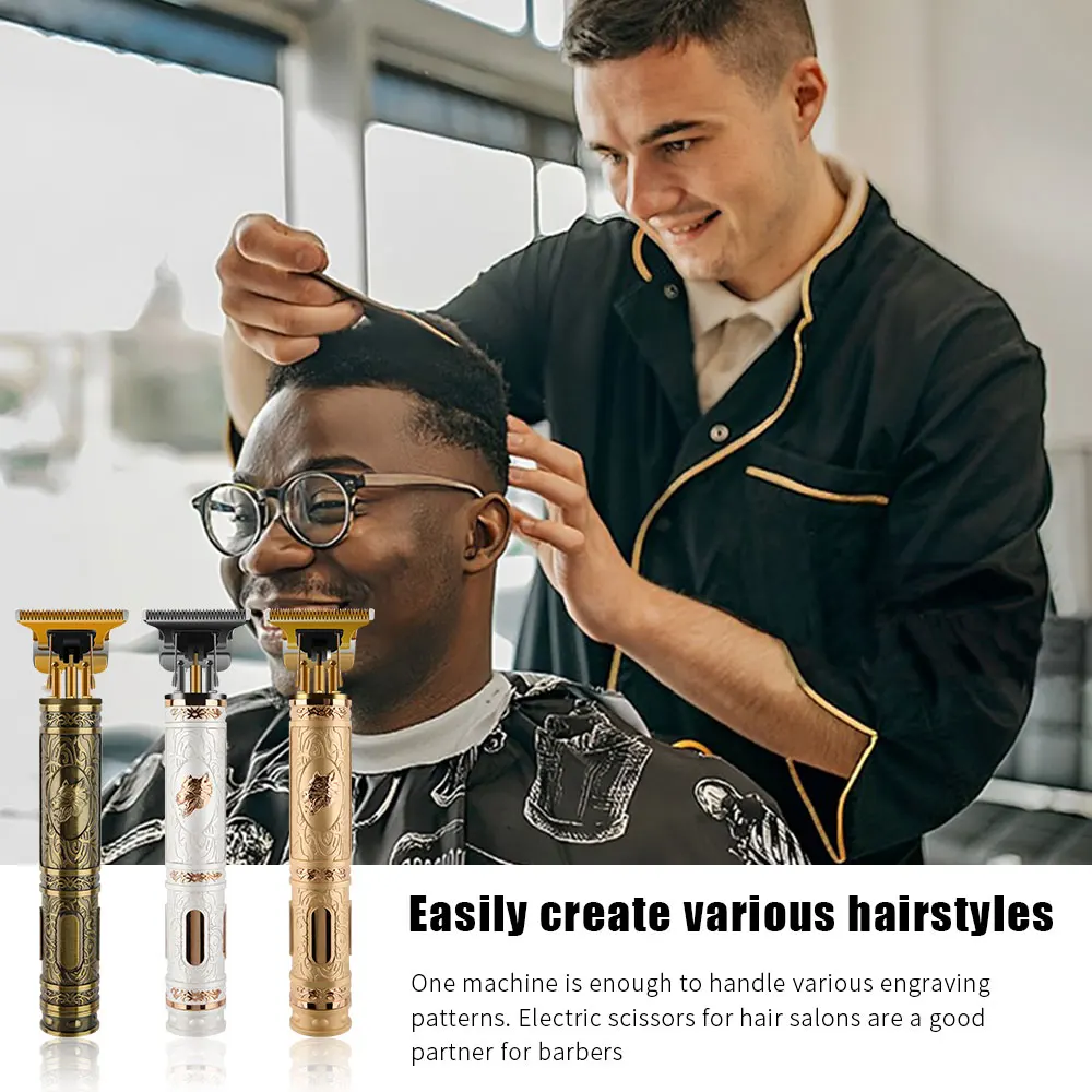 T9 Electric Hair Cutting Machine Hair Clipper Professional Men Shaver Rechargeable Barber Trimmer for Men Dragon Buddha