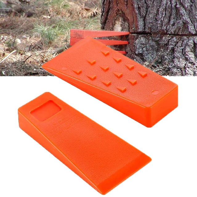 1 pz cunei per abbattimento alberi con punte 14cm cuneo per abbattimento in  plastica arancione tagliato per un taglio sicuro dell'albero utensile da  taglio per legno - AliExpress