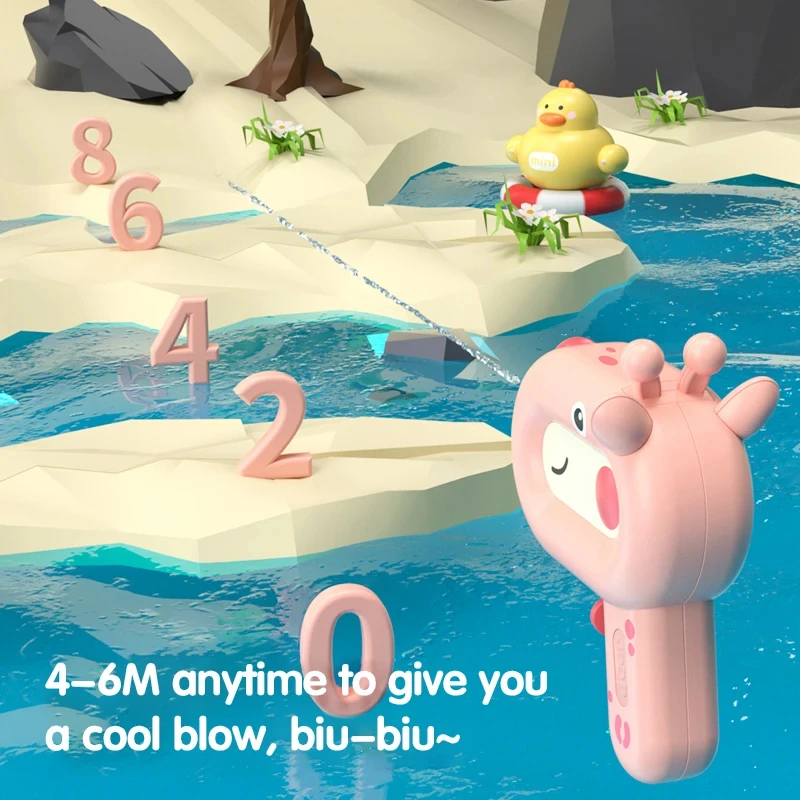 Summer Children's Cartoon Water Gun Baby Cute and Fun Bathroom Water Playing Toy Gun Game Duck Outdoor Toy Gift 4