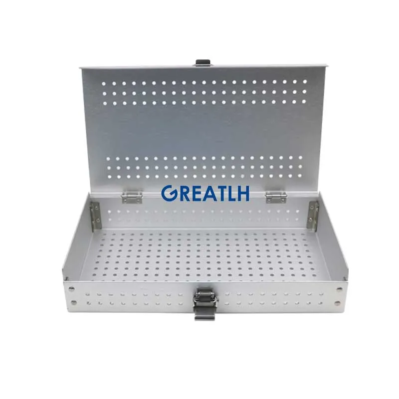 Autoclavable Sterilization Tray Case Disinfection Box Autoclavable with Silicone Pad Aluminium Alloy Eye Surgical Instrument