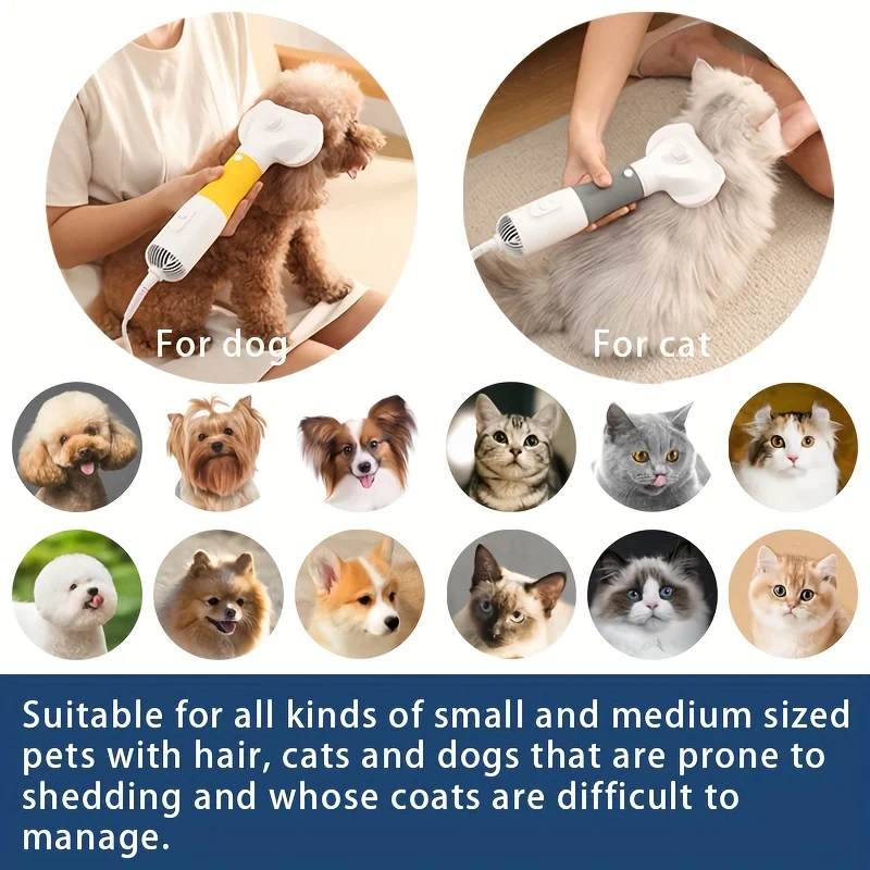 Pet Water Blower Hair Pulling Blowing Wind Modeling 3 In 1 Artifact Dog Hair Pulling Machine Dryer Teddy Comb Beauty,hair dryer,pet hair dryer