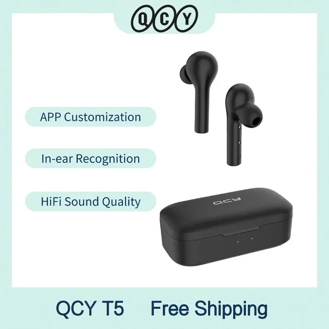 QCY T13 ANC Wireless Earphones Bluetooth 5.3 Active Noise Cancellation  -28dB Headphone Fast Charge Earbuds 4 Mics ENC Headset - AliExpress