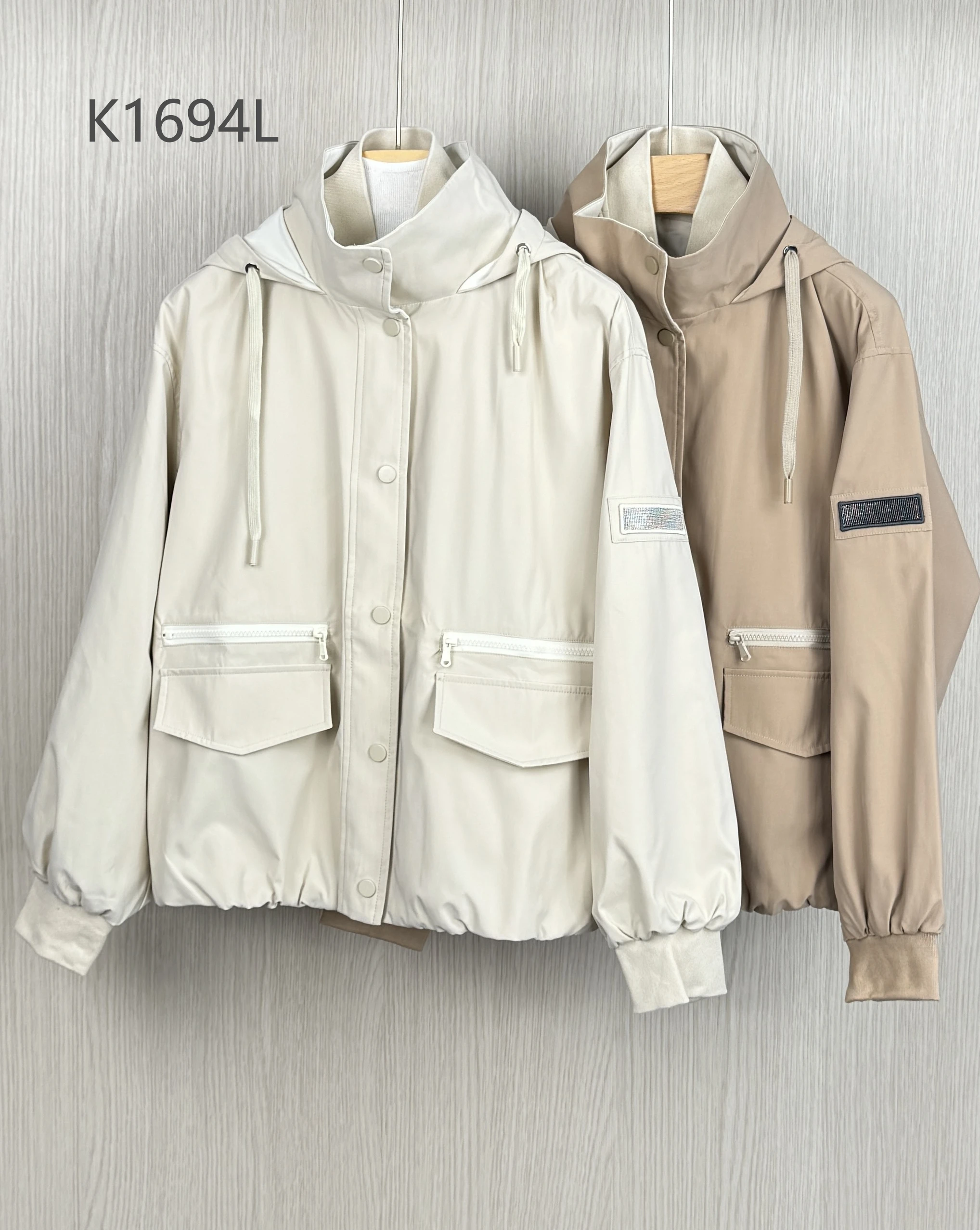 K1694L Autumn and Winter Ladies Coats luxury women's Clothing Hooded jackets loose tops For women