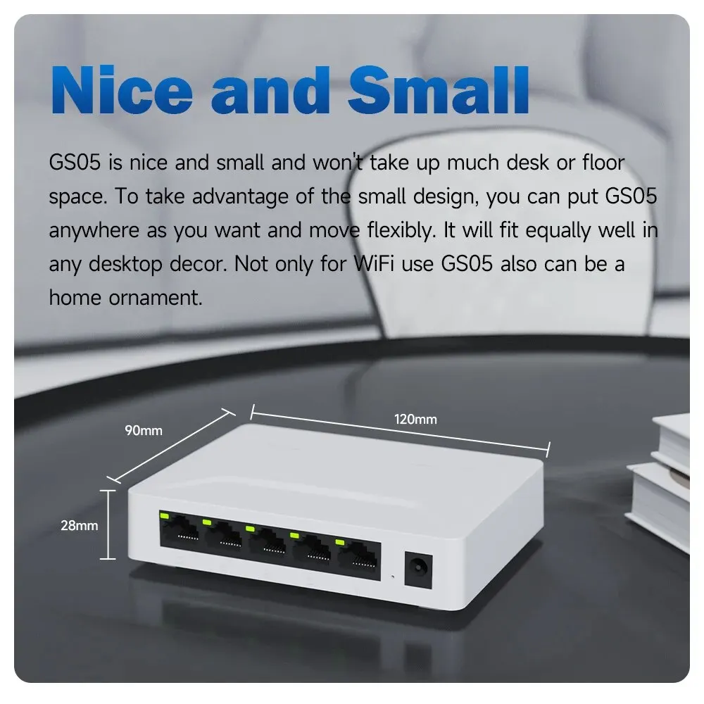 PIX-LINK GS05 기가비트 네트워크 이더넷 스위치 어댑터, 5 포트, 10 100 1000Mbps, 고속 RJ45 이더넷 스위처 LAN 허브