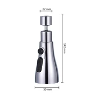 Rallonge de robinet de cuisine 3 en 1 universelle 360 °   Robinet de cuisine extractible rotatif, multi-mode, rehausseur de rinçage puissant, accessoires de cuisine 6