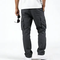 Pantalon cargo tactique pour homme, multi-poches, coupe droite, taille à cordon, pour la randonnée, le travail, le quotidien, la rue, les voyages 3