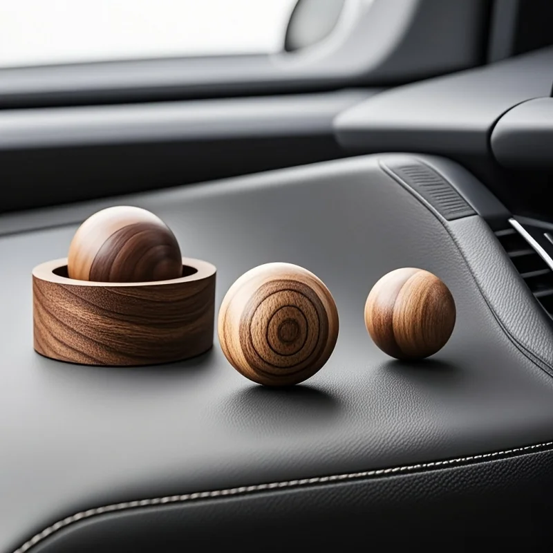 Elegant Spherical Wooden Essential Oil Diffuser - Natural Room Fragrance Solution
