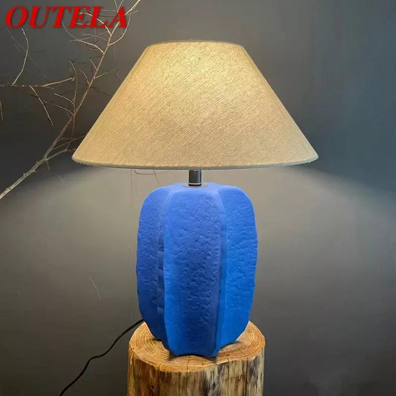 

OUTELA Contemporary CeramicTable Lamp Creativity Living Room Bedroom Study Hotel Homestay engineering Desk Light