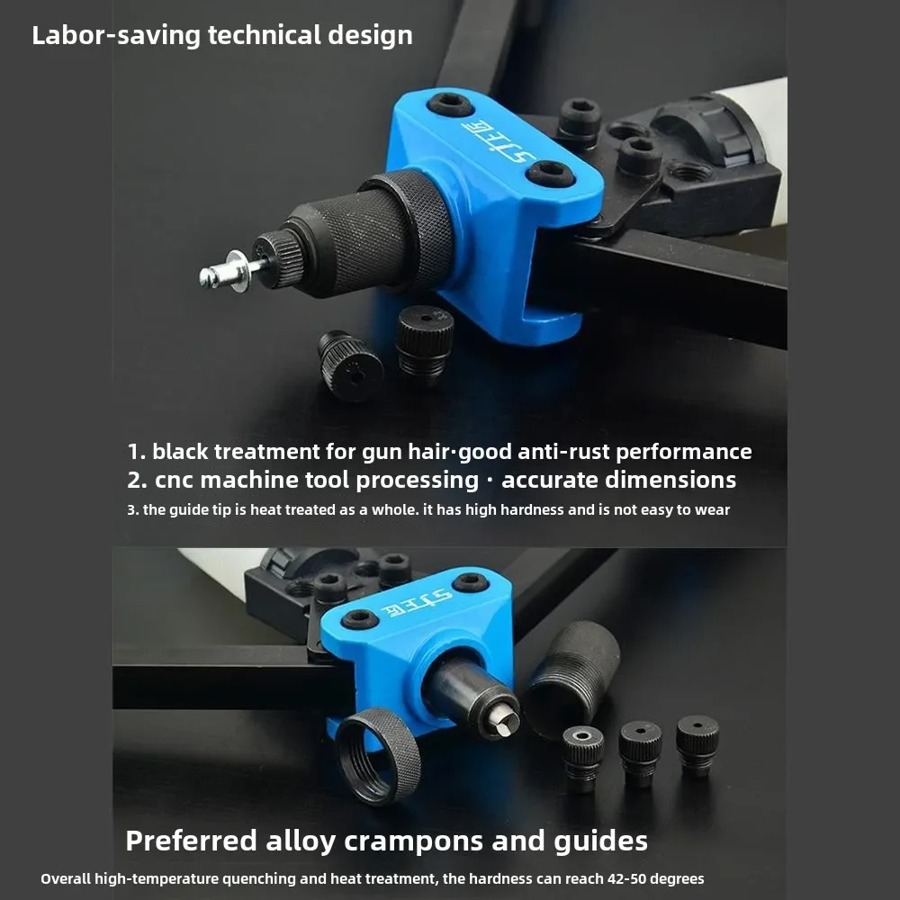 Heavy Duty Hand Riveter Gun with Dual Handles for Effortless Riveting and Pulling
