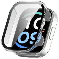 Premium Tempered Glass & PC Protective Watch Case - Hard Screen Protector for Redmi Watch 6 Lite (Clear)
