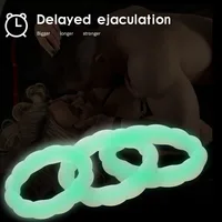 3 stücke Silikon Samen Lock Ring Männer Ejakulation Verzögerung Cock Ringe Sex Spielzeug Männlichen Erwachsenen Leucht Locking Ring juguetes para adulltos 3