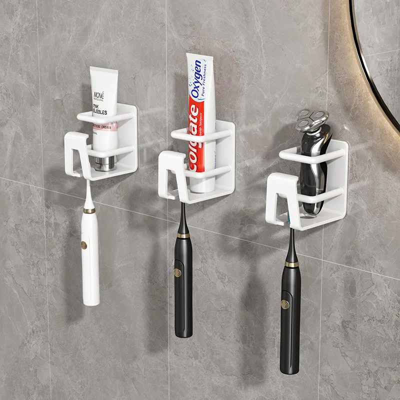 Aluminum Wall Mounted Electric Toothbrush Holder Toothpaste Beard Razor