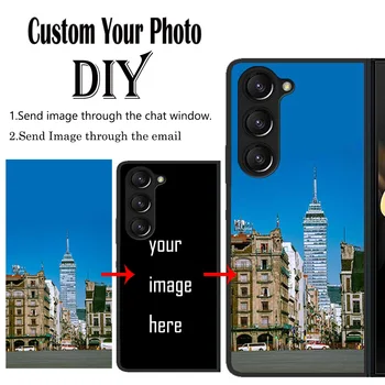 Custodie per telefoni antiurto personalizzate con foto di famiglia fai-da-te per Samsung Galaxy Z Fold5 Fold7 Fold6 Fold4 Fold3 Fold2 Immagine di copertura morbida in TPU