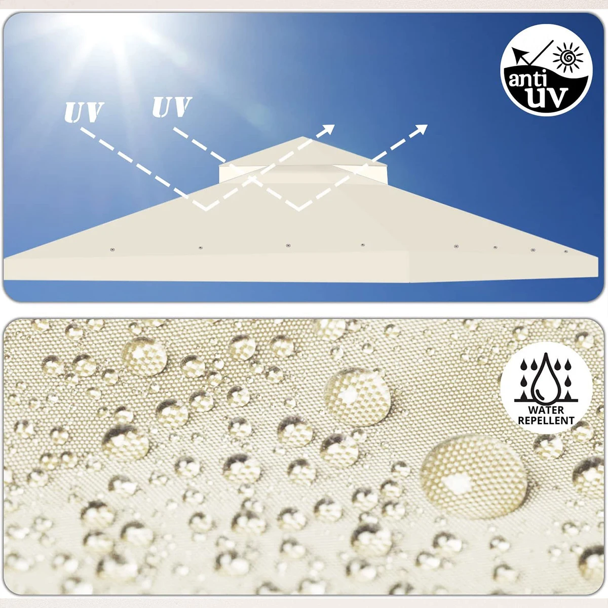 غطاء مظلة علوي 3×3 متر — استبدال أنيق وقوي لأكشاك الحدائق والفناء الخارجي