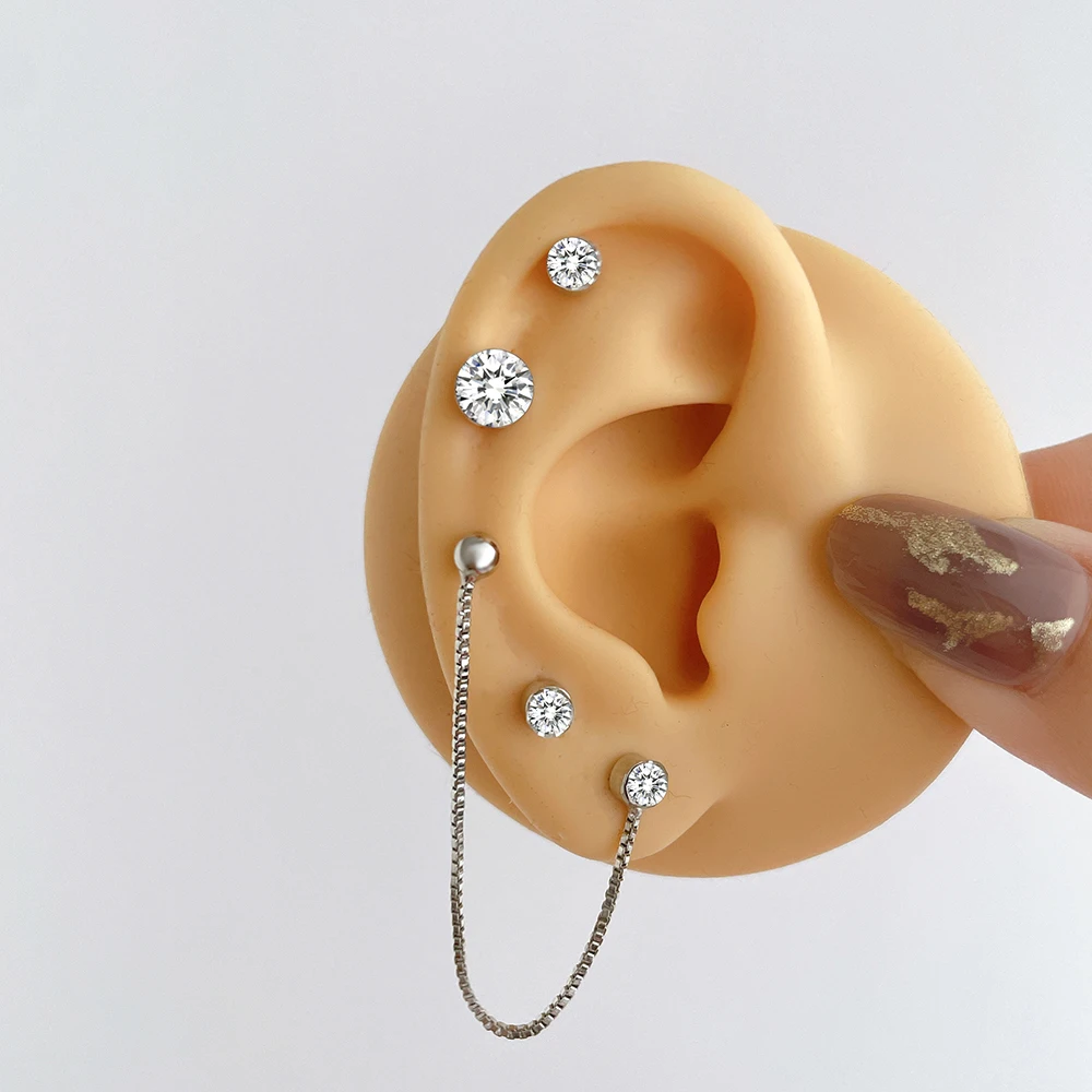 Fashion Bohemia Earrings Set Ear Clip Gold Color Shining Snake Butterfly Diamond Ear Studs Gift For Women Cartilage Clip Jewelry