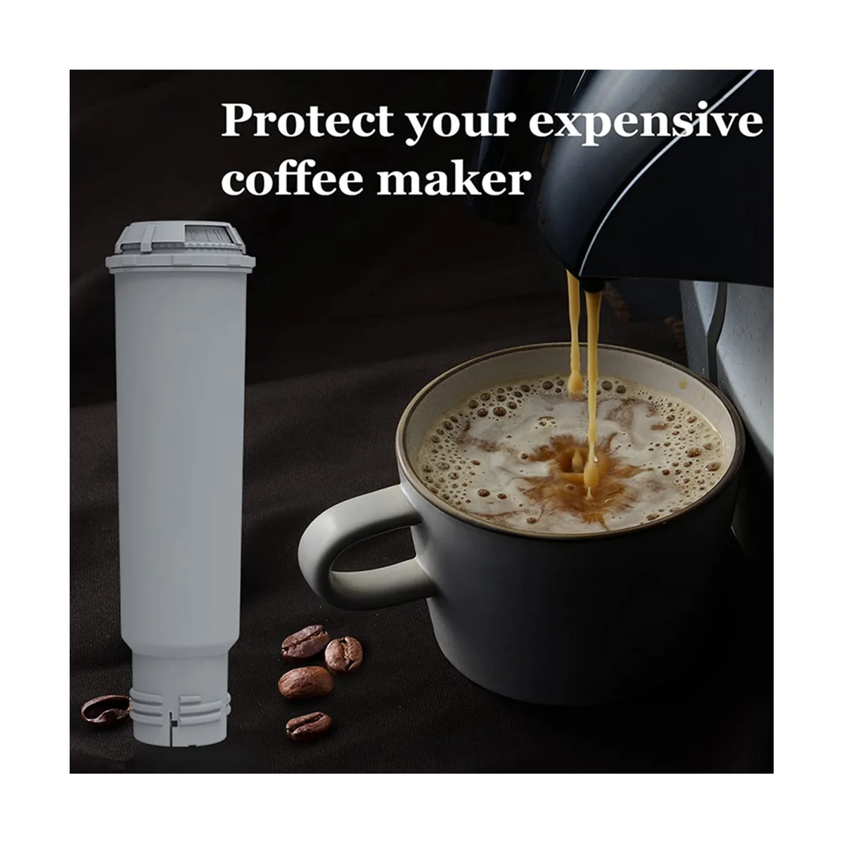 1Pcs Espresso Machine Water Filter for Krups Claris F088 Aqua Filter System, for Siemens, Nivona, Gaggenau, AEG, Neff